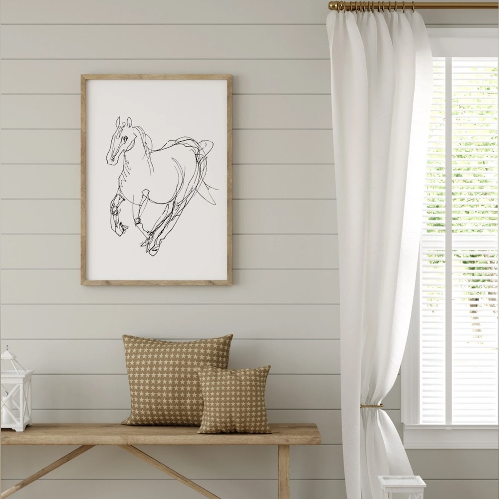 Horse Sketch Art Print (frame not included)